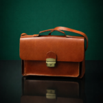 Ode d’Oro Classic Leather Satchel- Tan